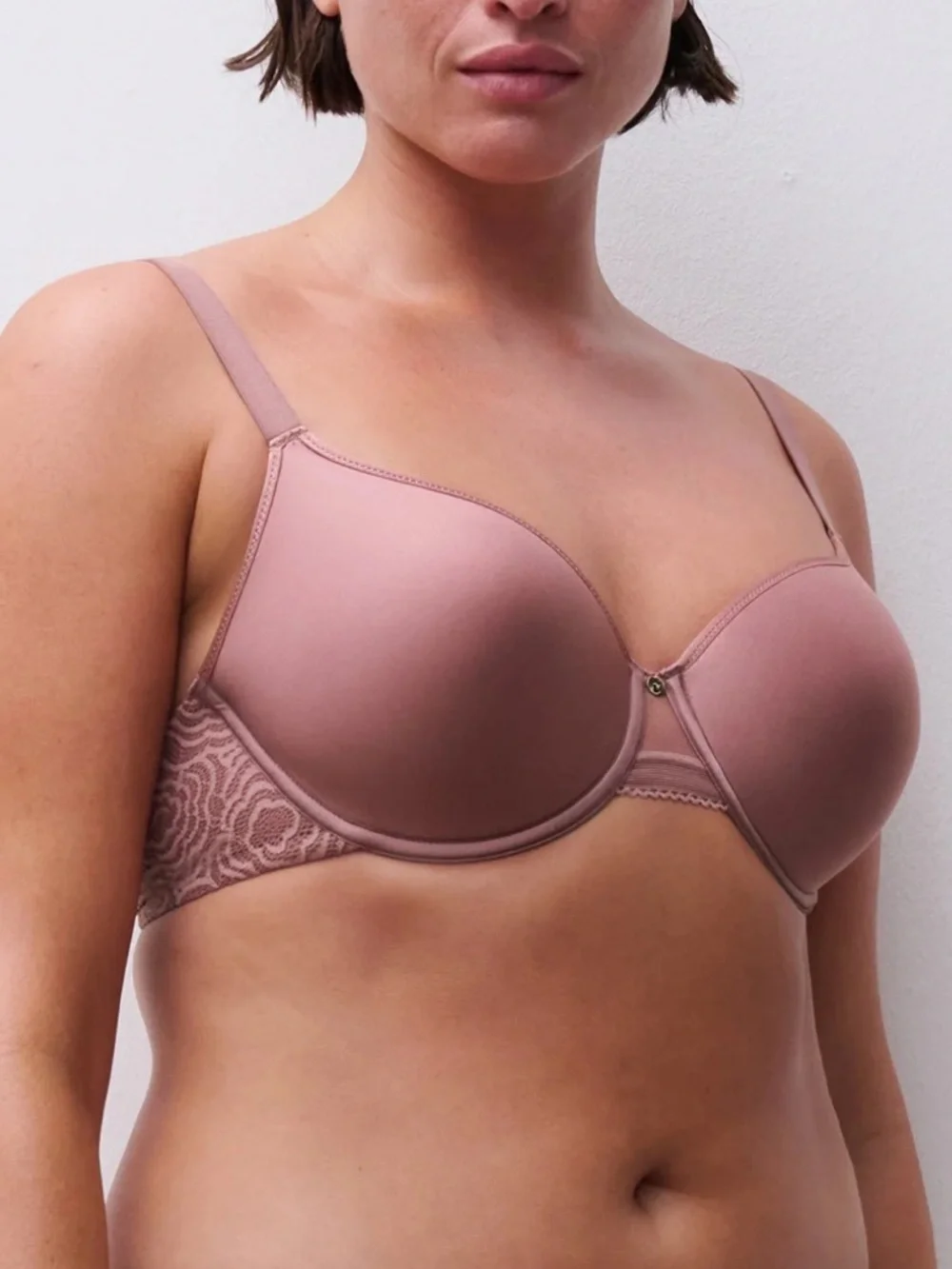 Chantelle C Jolie Comfort Convertible T-Shirt Bra Rose De Bois Size 32DD 32E NWT